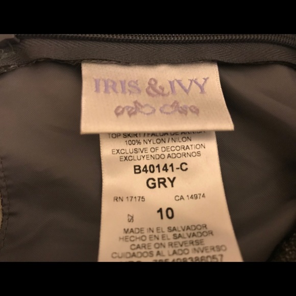 Iris & Ivy Children's Floral Grey Dress - Picture 3 of 3